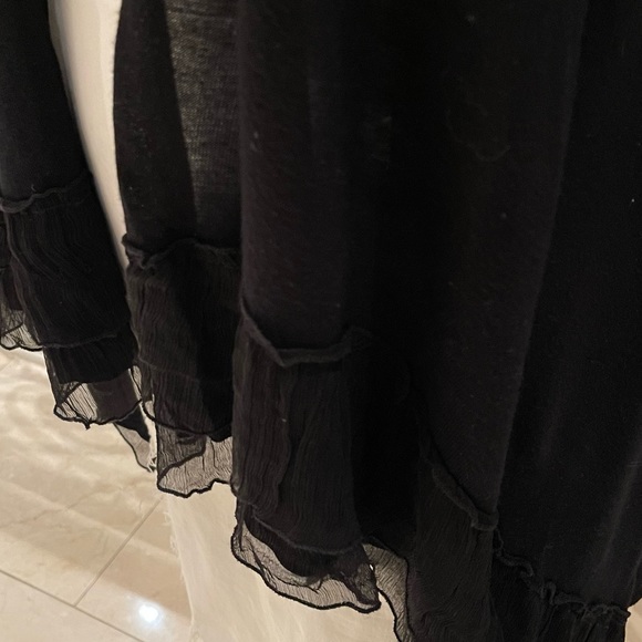 Love stitch black kimono top with bottom ruffles size 6 - Picture 6 of 7